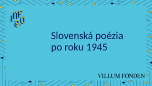 SJL - H04 - Slovenská poézia po roku 1945 - Miro